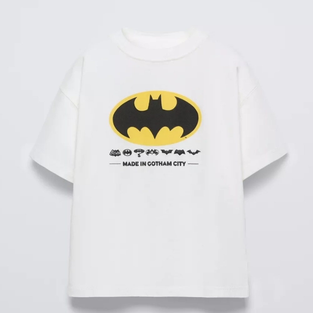 ZARA White T-Shirt BATMAN